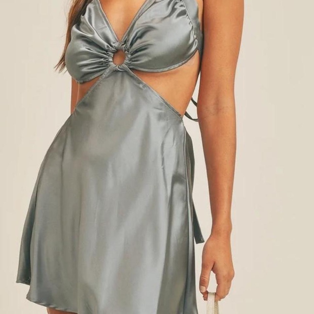 NWOT Mable Sleek Tan Halter Dress